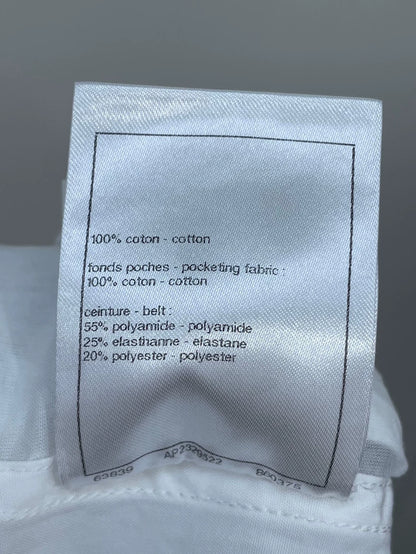 Chanel White Elastic Waist Shorts