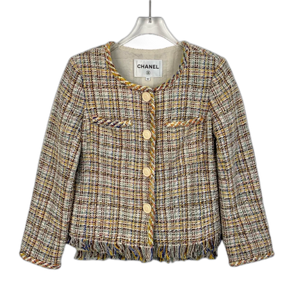 Chanel Color Block Tweed Jacket