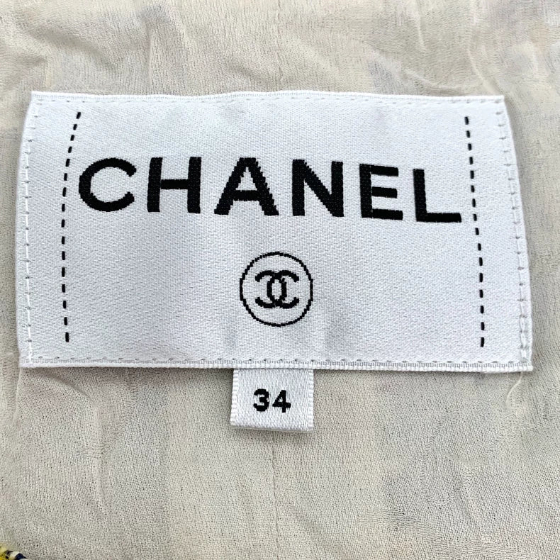Chanel Color Block Tweed Jacket