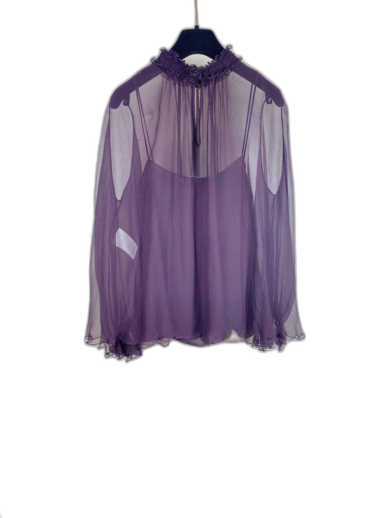 Dior Silk Blouse in Purple Color