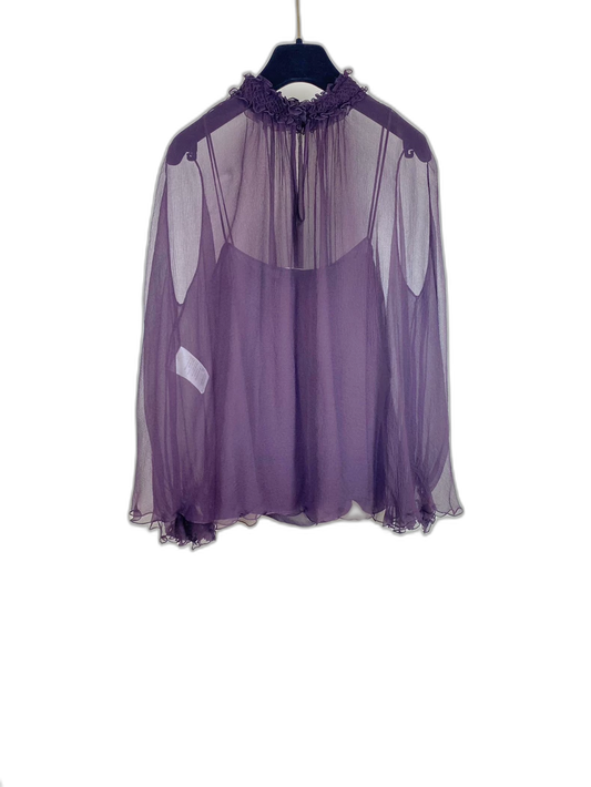 Dior Silk Blouse in Purple Color