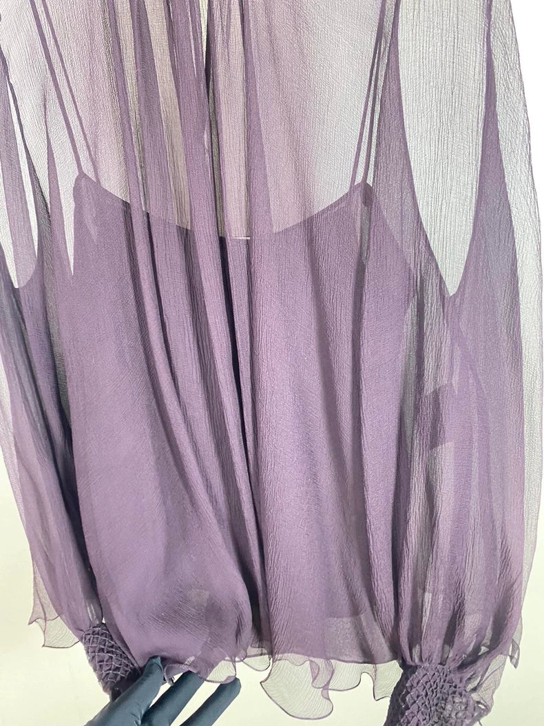 Dior Silk Blouse in Purple Color