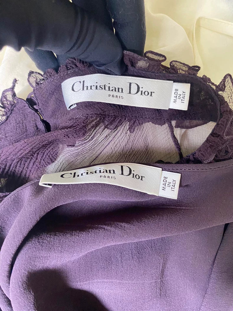 Dior Silk Blouse in Purple Color
