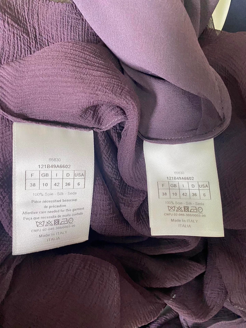 Dior Silk Blouse in Purple Color