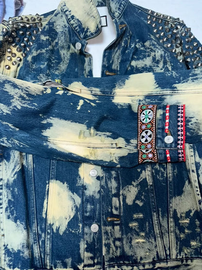Vintage Gucci Denim Jacket with Studs