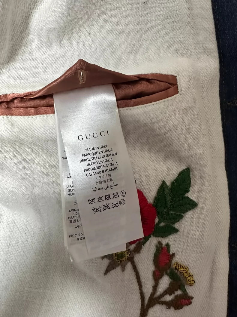 Vintage Gucci Denim Jacket with Studs