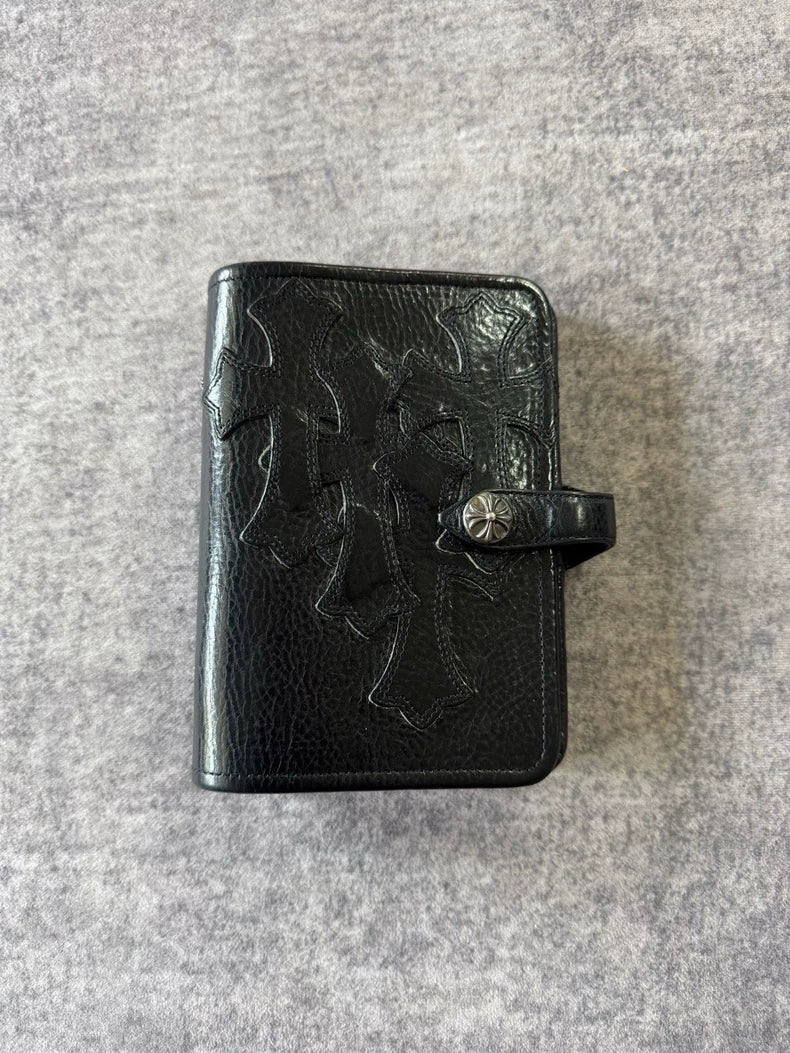 Chrome Hearts Leather Cross A6 Notebook-yf