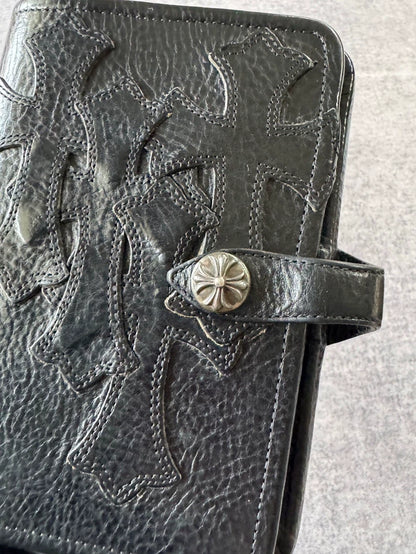 Chrome Hearts Leather Cross A6 Notebook-yf