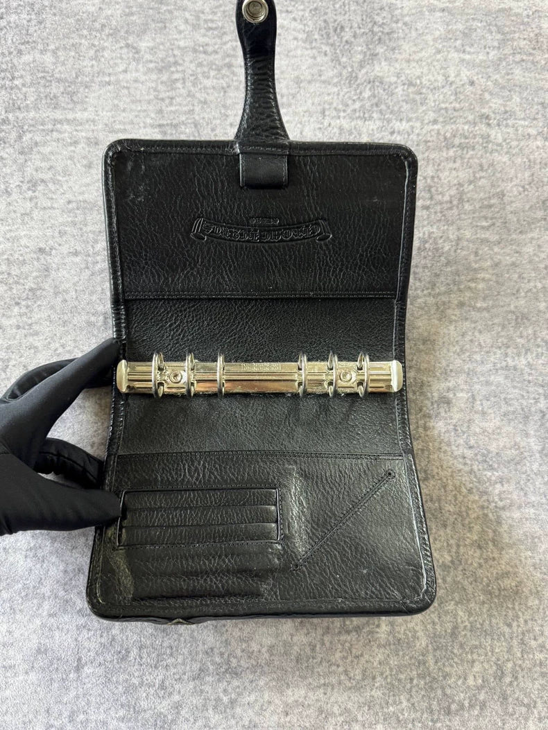 Chrome Hearts Leather Cross A6 Notebook-yf