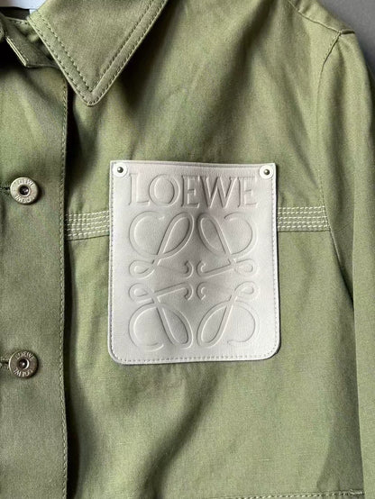 Loewe Green Jacket with Leather Tag