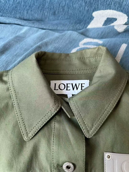 Loewe Green Jacket with Leather Tag
