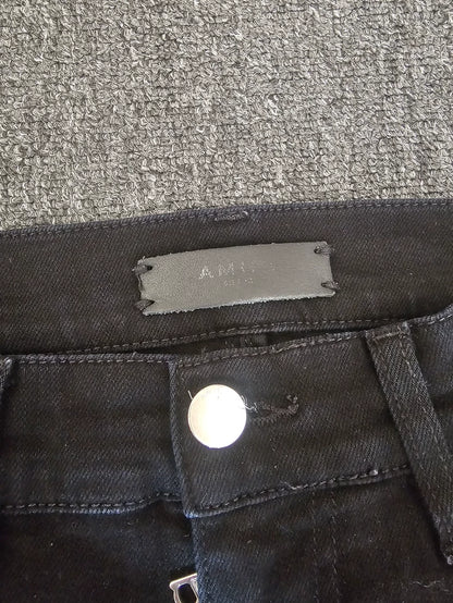 Amiri Distressed Black Denim Jeans-yf