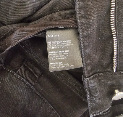 Amiri Distressed Black Denim Jeans-yf