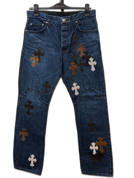 Chrome Hearts Flame Denim Pants