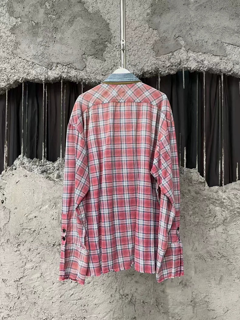 Greg Lauren Plaid Button-Up Shirt