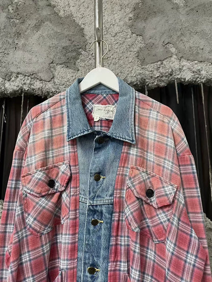 Greg Lauren Plaid Button-Up Shirt