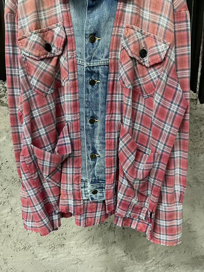 Greg Lauren Plaid Button-Up Shirt