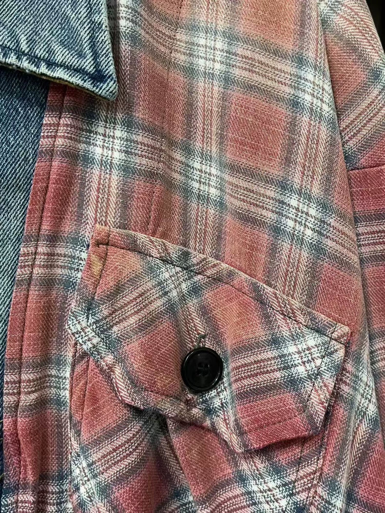 Greg Lauren Plaid Button-Up Shirt