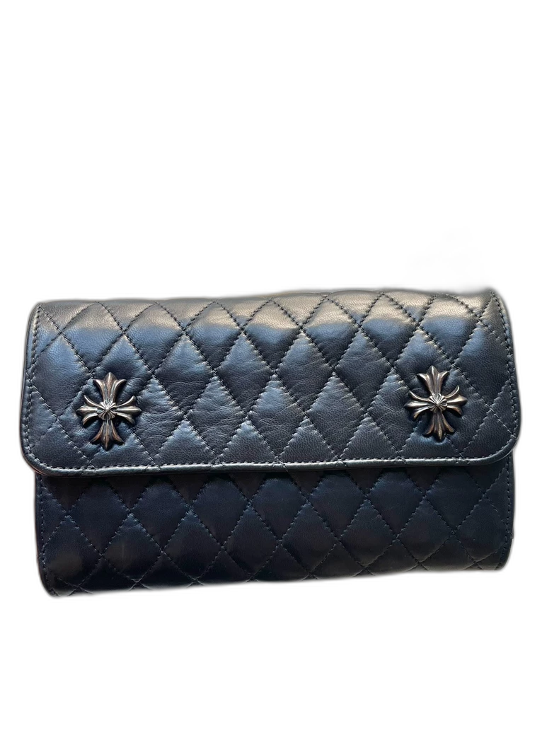 Chrome Hearts Quilted Clutch Bag