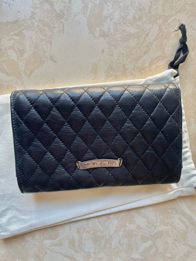 Chrome Hearts Quilted Clutch Bag