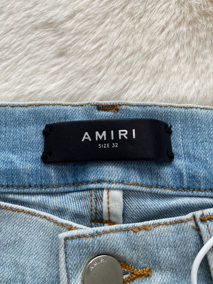 Amiri Distressed Logo Applique Denim Pants
