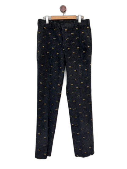 Embroidered Corduroy Long Pants