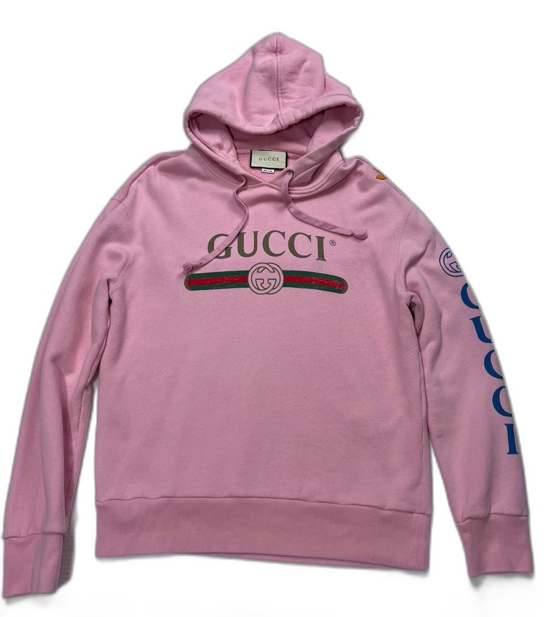 Pink Gucci Hoodie with Logo Design