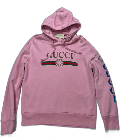 Pink Gucci Hoodie with Logo Design