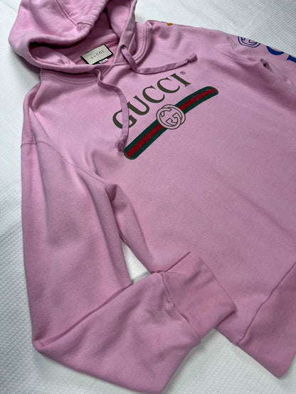 Pink Gucci Hoodie with Logo Design