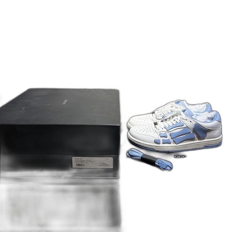 AMIRI Blue and White Bone Sneakers