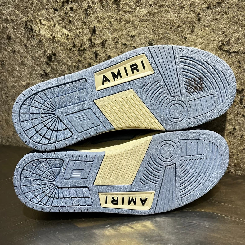 AMIRI Blue and White Bone Sneakers