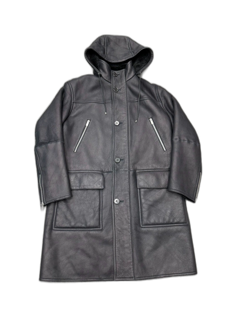 Hermes Shearling Parka Coat