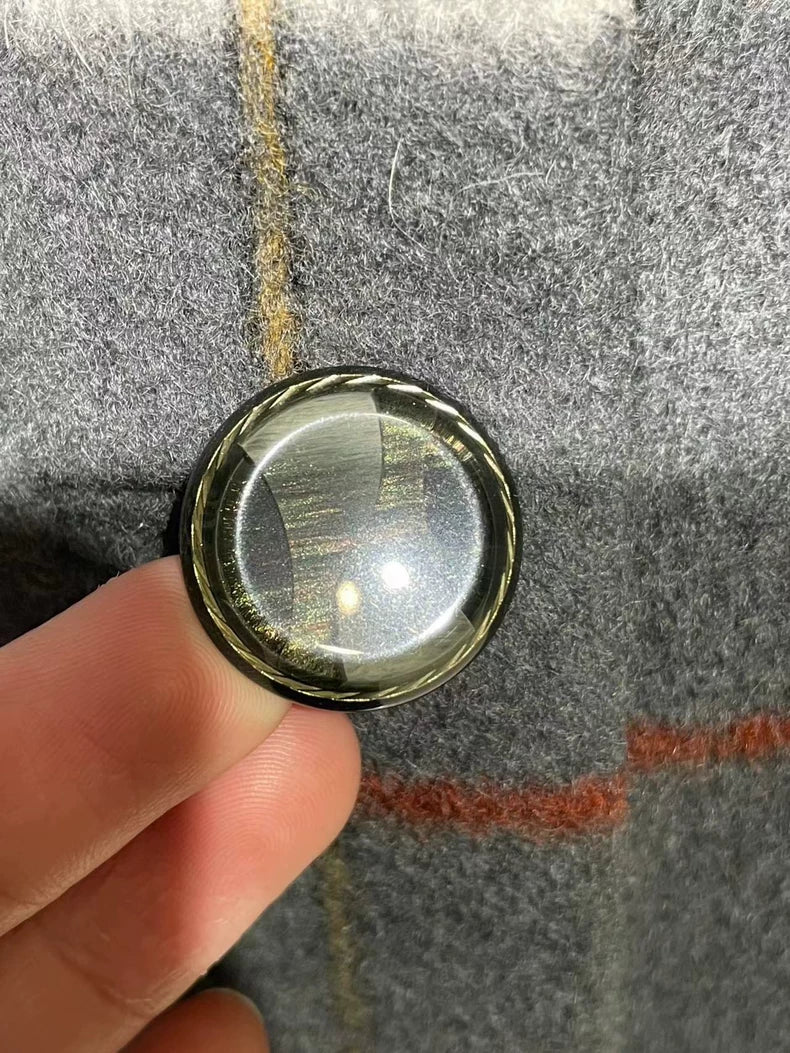 Vintage Prada Gray Check Wool Coat