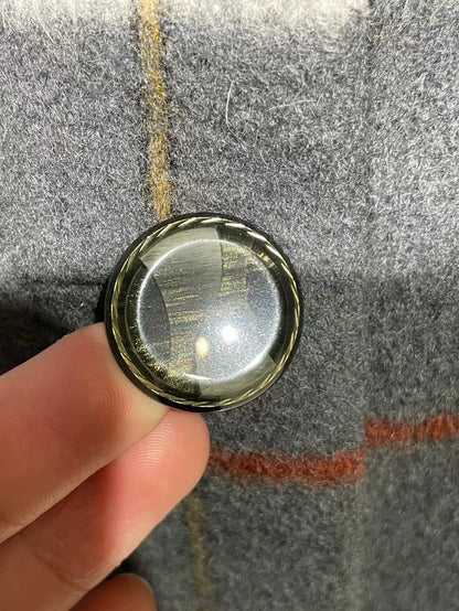 Vintage Prada Gray Check Wool Coat