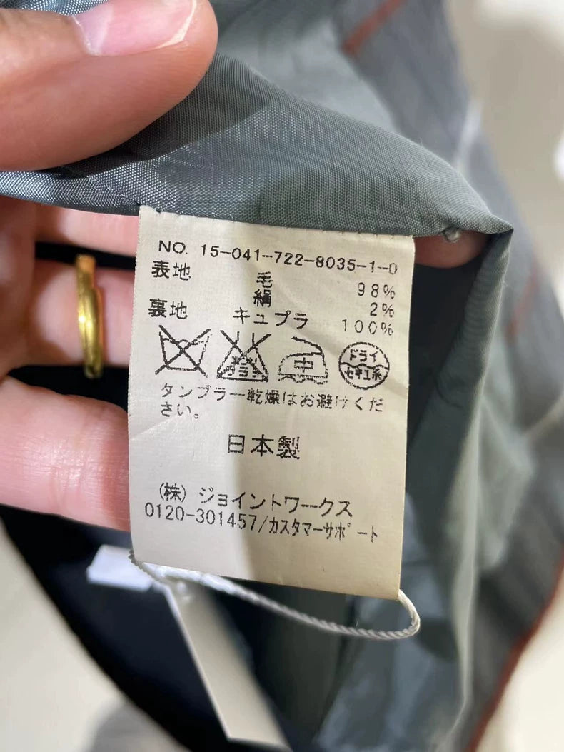 Vintage Prada Gray Check Wool Coat