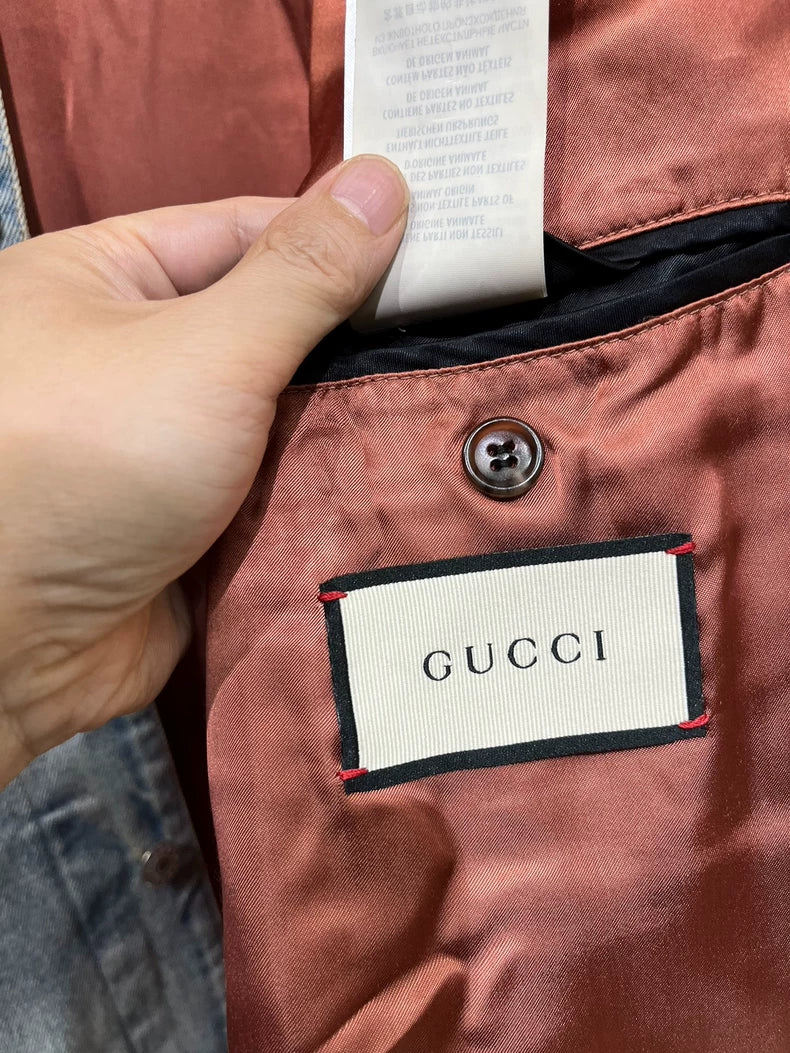 Gucci Distressed Denim Jacket Size 48