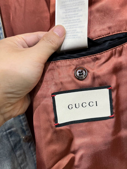 Gucci Distressed Denim Jacket Size 48