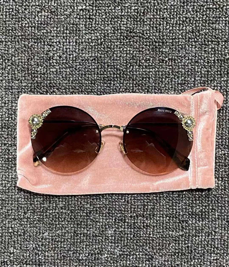 Pink Pearl Sunglasses by MIUMIU