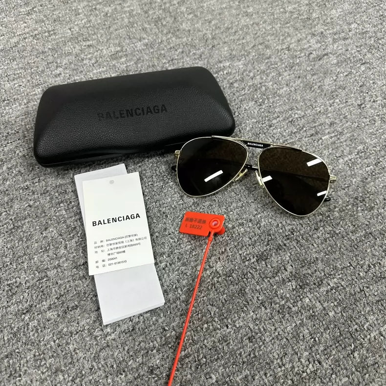 Balenciaga Aviator Sunglasses with Logo