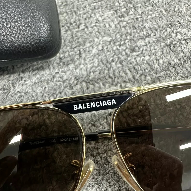 Balenciaga Aviator Sunglasses with Logo