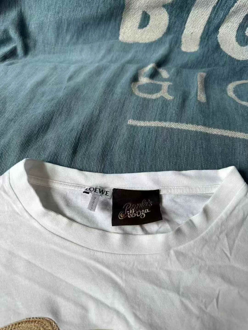 Loewe Embroidered Short Sleeve Top