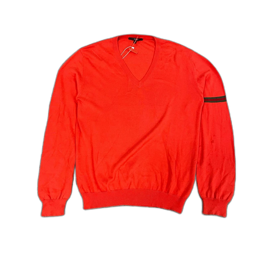 Red Green Stripe Knit Sweater