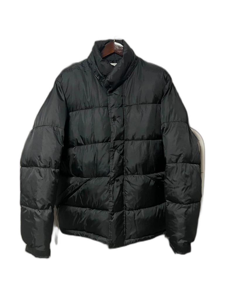 Black Hooded Puffer Jacket For Men