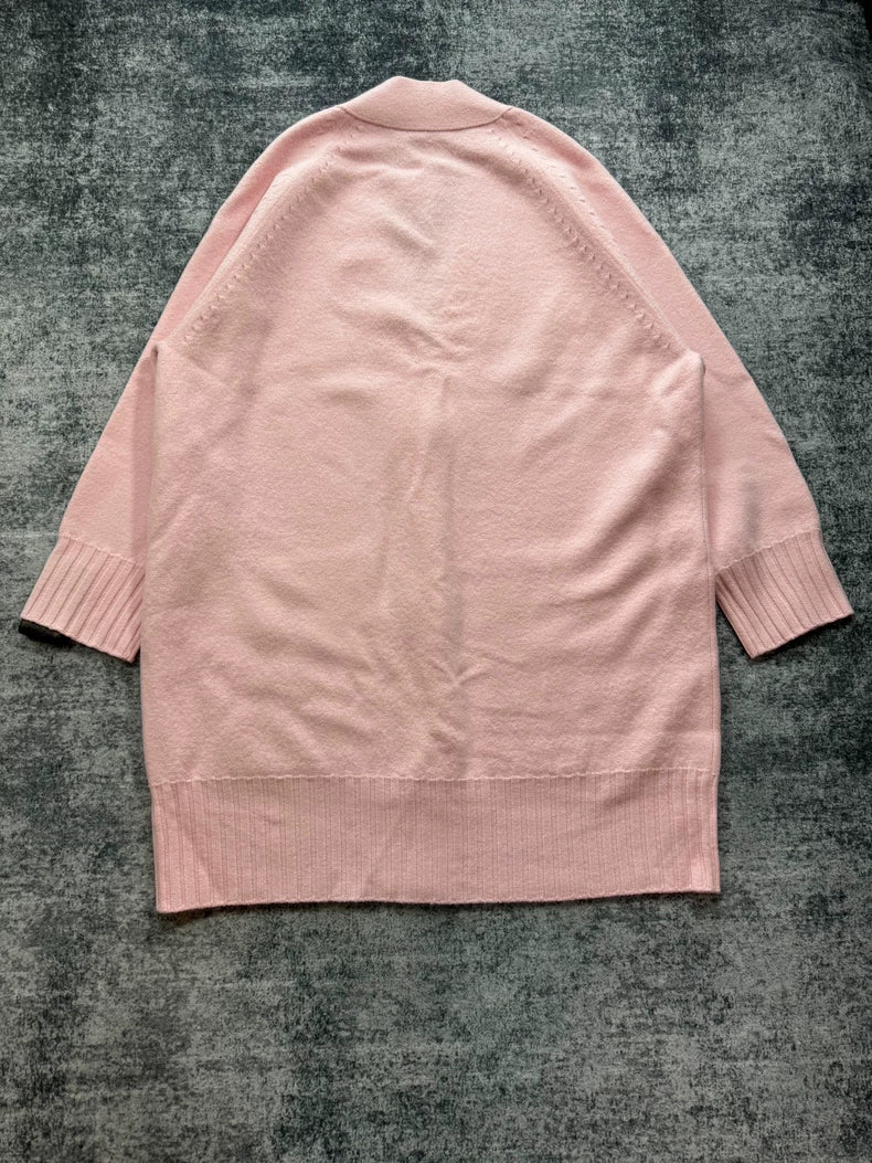 Pink Long Wool Cardigan by Louis Vuitton