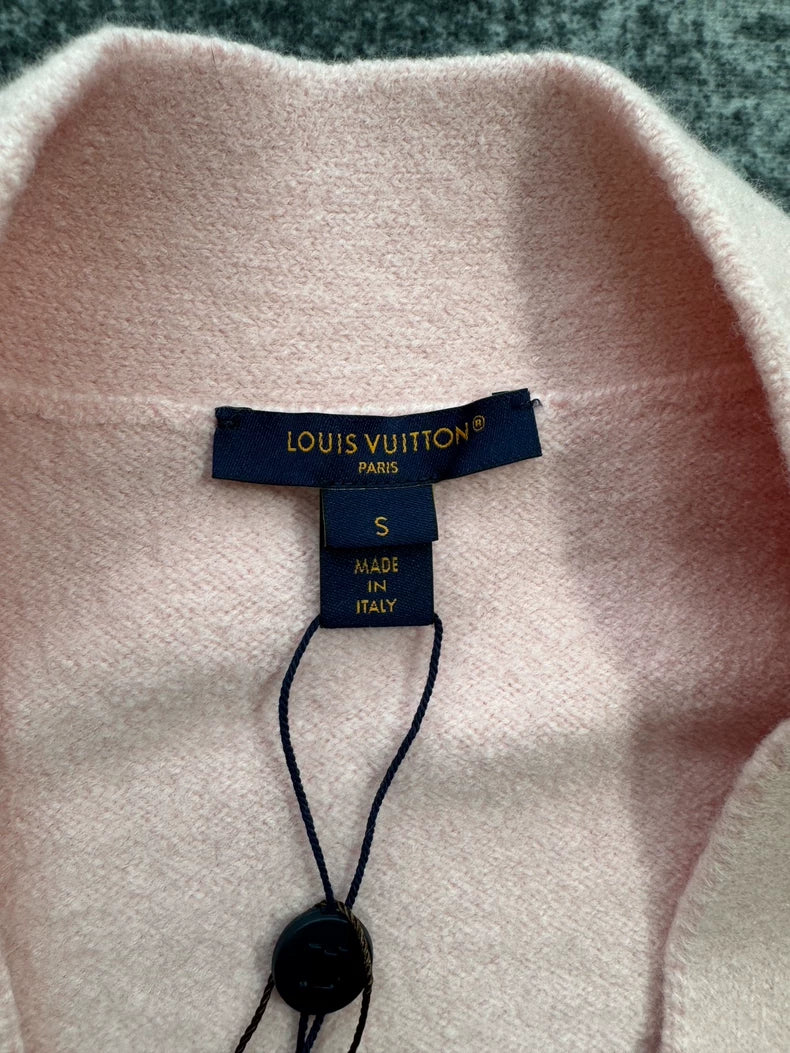 Pink Long Wool Cardigan by Louis Vuitton