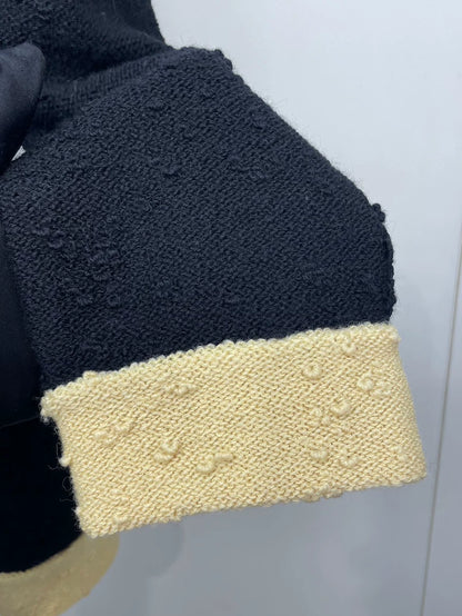 Chanel Color-blocked Wool Knit Cardigan