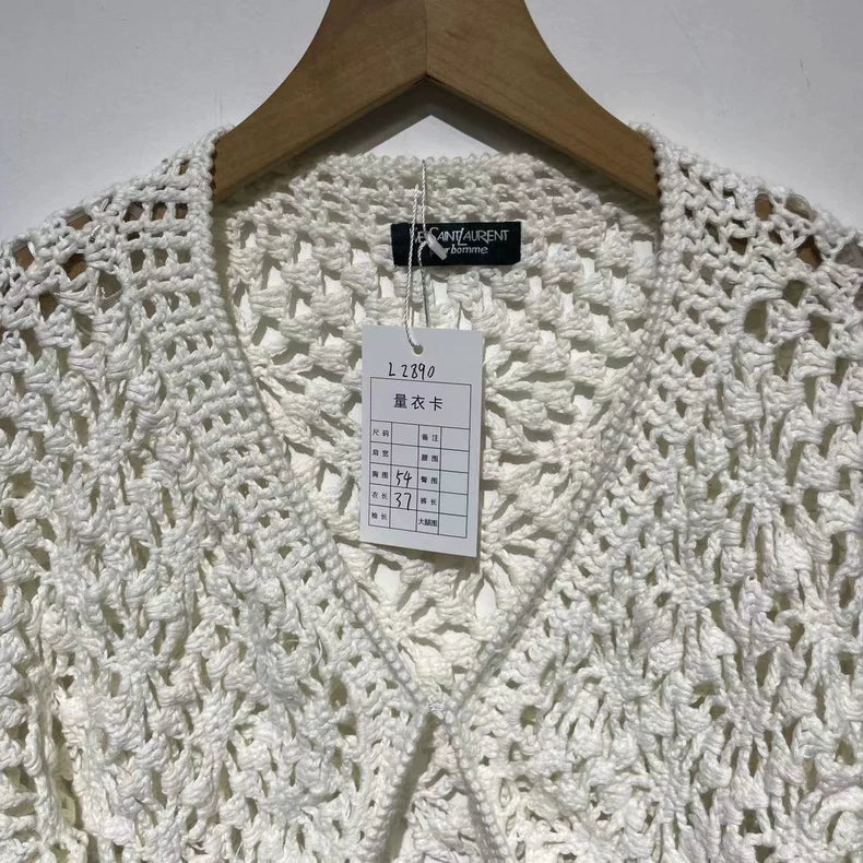 Vintage Givenchy White Knit Cardigan