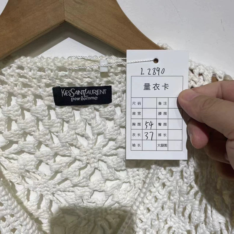 Vintage Givenchy White Knit Cardigan