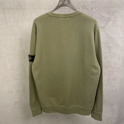 Stone Island Olive Logo Crewneck Sweater