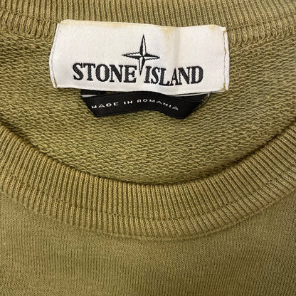 Stone Island Olive Logo Crewneck Sweater